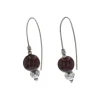 Josephs Jewelers Earrings>Sterling Silver Garnet Bead Earrings
