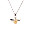 Josephs Jewelers Necklaces And Pendants>Sterling Silver Gold Plated Blossom Mini Bee Pendant with Chain