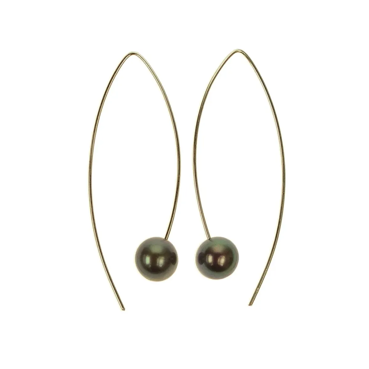 Josephs Jewelers Earrings>Sterling Silver Grey Pearl Wire Earrings