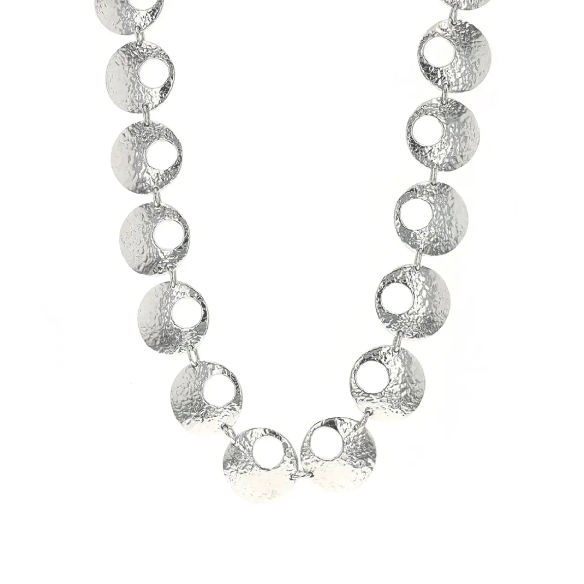 Josephs Jewelers Necklaces And Pendants>Sterling Silver Hammered Domed Necklace