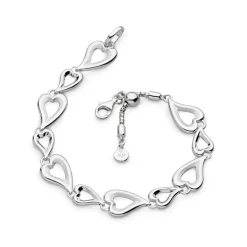 Josephs Jewelers Bracelets>Sterling Silver Heart Link Bracelet