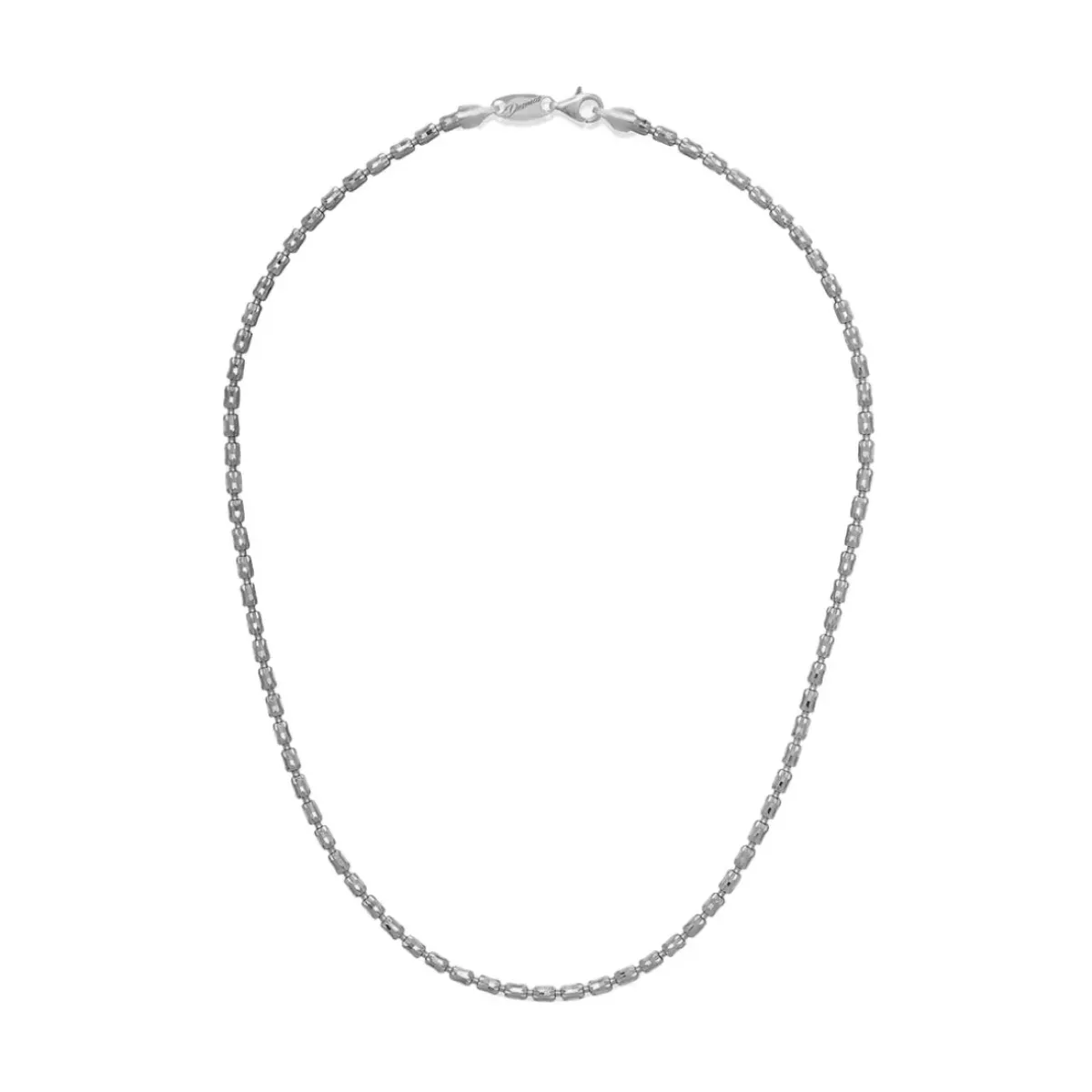 Josephs Jewelers Necklaces And Pendants>Sterling Silver 20-Inch Barrel Crystal Chain