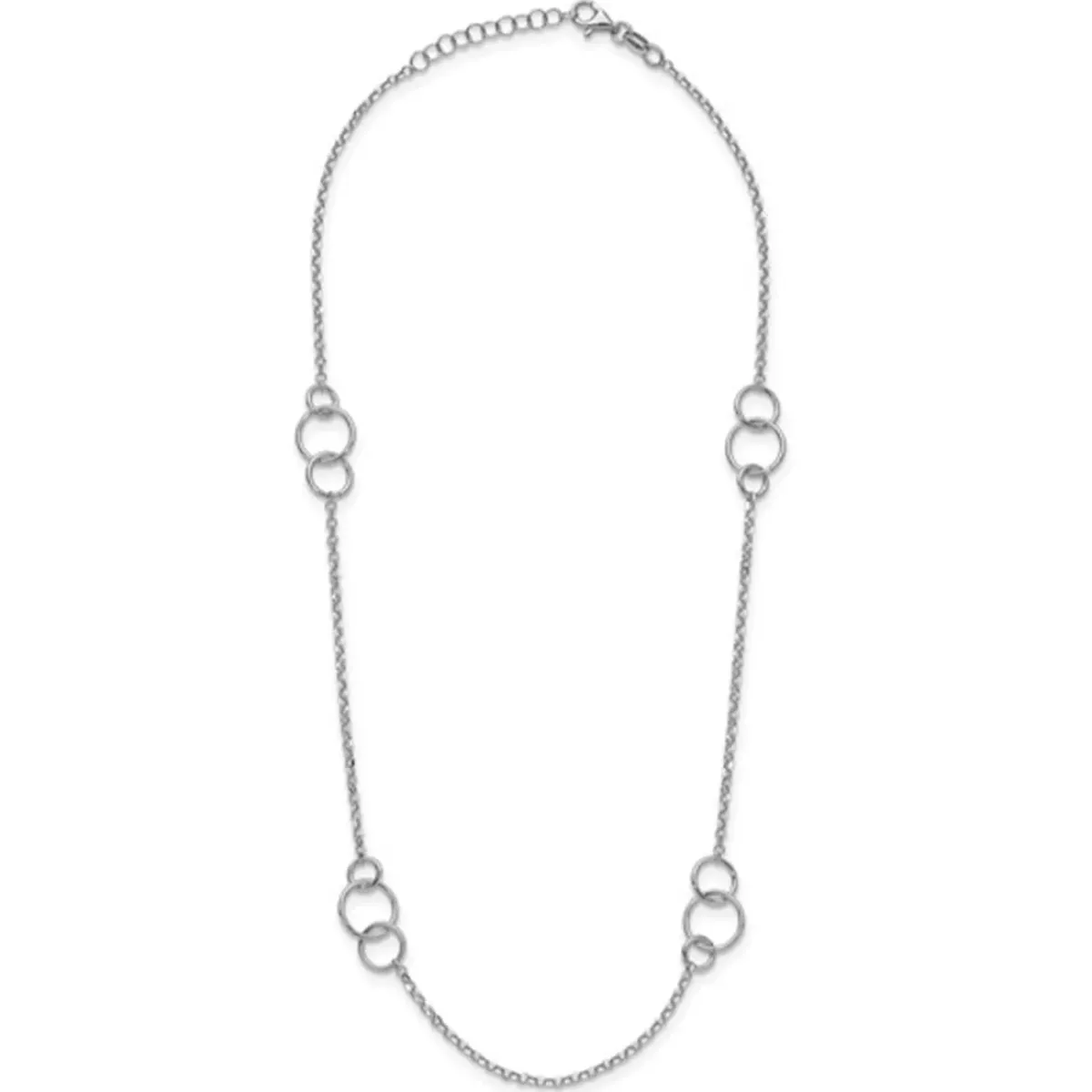 Josephs Jewelers Necklaces And Pendants>Sterling Silver 18-Inch Circles Necklace