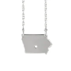 Josephs Jewelers Necklaces And Pendants>Sterling Silver Iowa Necklace