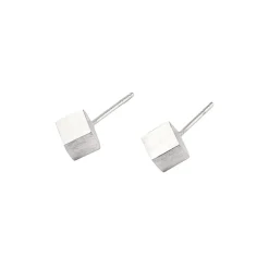 Josephs Jewelers Earrings>Sterling Silver Large Cube Stud Earrings