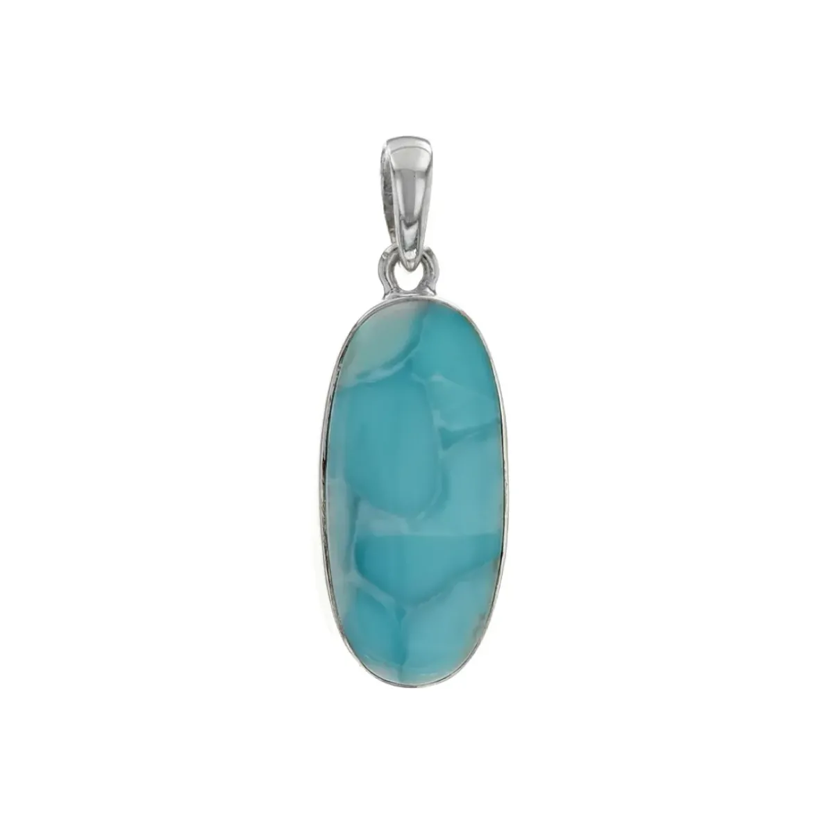 Josephs Jewelers Necklaces And Pendants>Sterling Silver Larimar Pendant