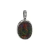 Josephs Jewelers Necklaces And Pendants>Sterling Silver Oval Opal Pendant
