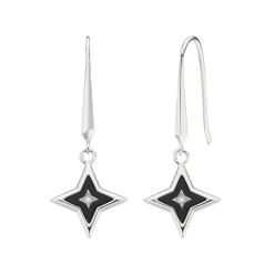 Josephs Jewelers Earrings>Sterling Silver Revival Astoria Glitz Onyx Earrings