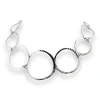 Josephs Jewelers Necklaces And Pendants>Sterling Silver Ripple Circle Link Necklace