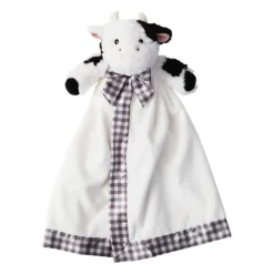 Josephs Jewelers Home Décor>The Bearington Collection – Lil’ Gilly Black & White Cow Snuggler