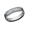Josephs Jewelers Wedding Bands For Men>Titanium 6mm Satin Center Band