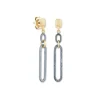 Josephs Jewelers Earrings>Two-Tone Chill-Link Dangle Earrings
