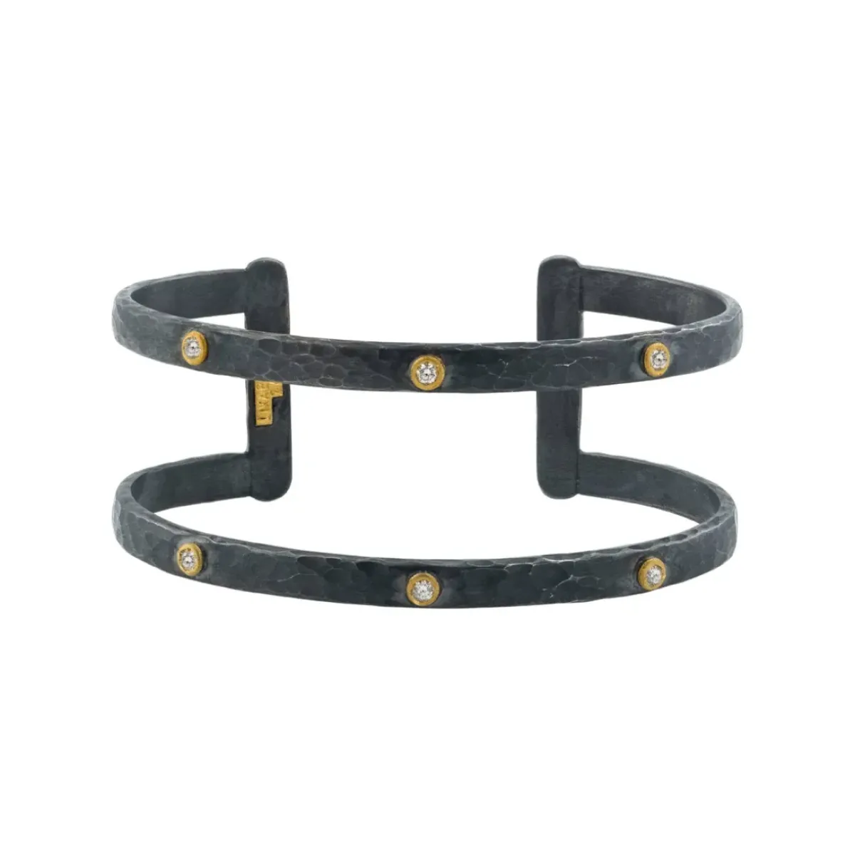 Josephs Jewelers Bracelets>Two-Tone Stockholm Diamond Open Cuff Bracelet