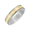 Josephs Jewelers Wedding Bands For Men>Two-Tone Tungsten Wedding Band