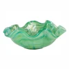 Josephs Jewelers Serveware>Vietri – Green Onda Round Ruffled Bowl