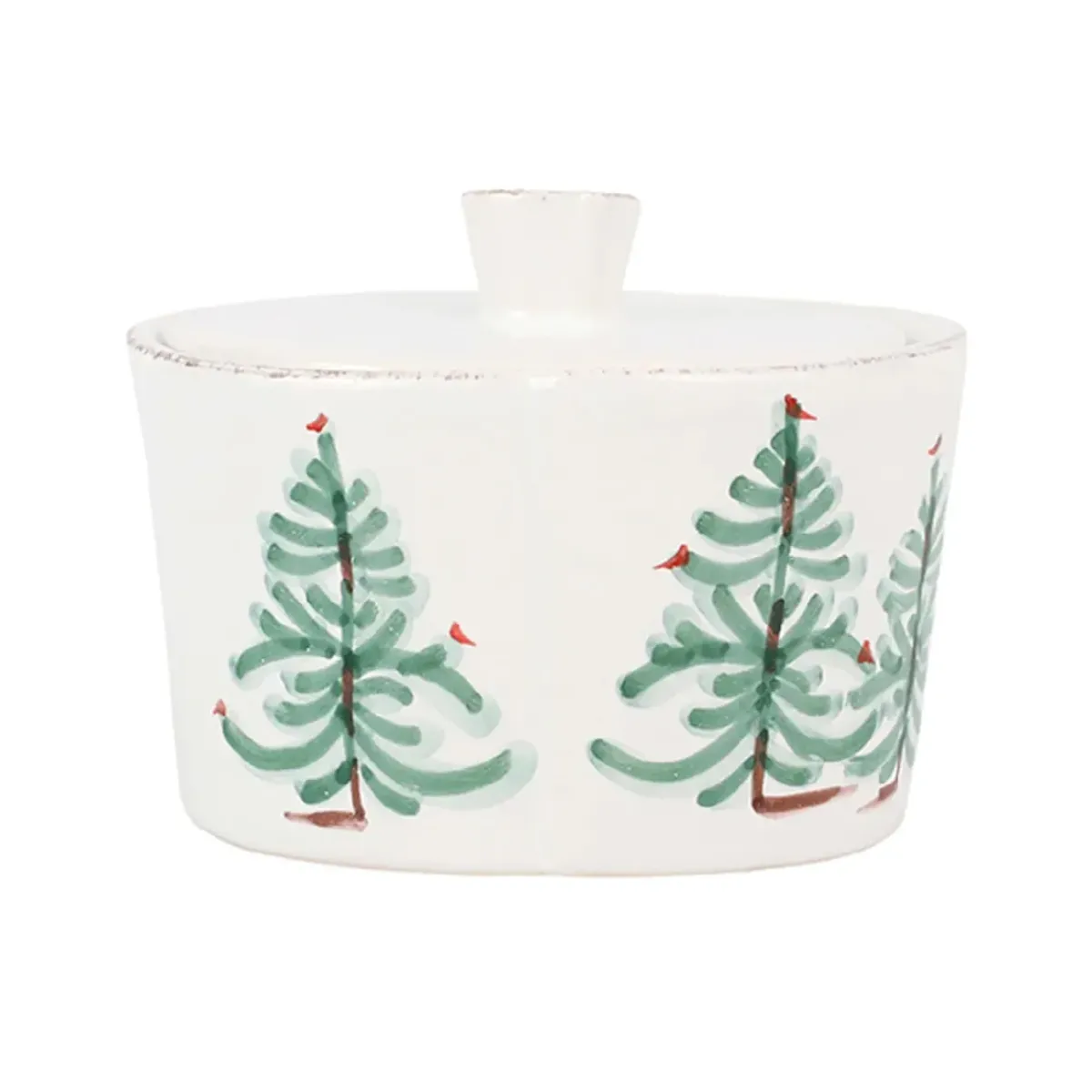 Josephs Jewelers Serveware>Vietri – Lasta Holiday Sugar Bowl w/ Lid
