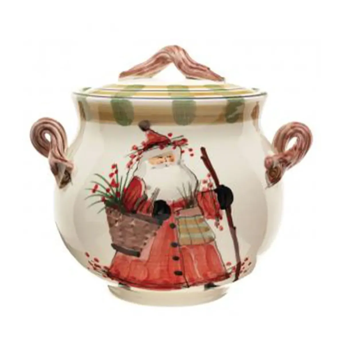 Josephs Jewelers Serveware>Vietri – Old Saint Nick Biscotti Jar