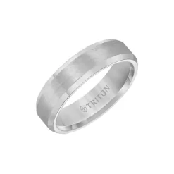 Josephs Jewelers Wedding Bands For Men>White Tungsten Carbide 6 mm Wedding Band