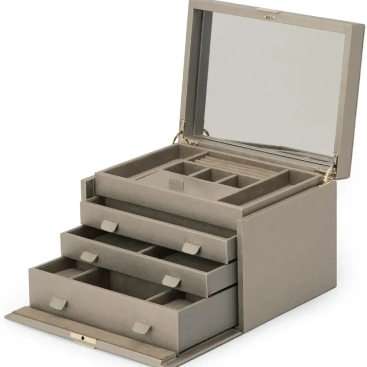 Josephs Jewelers Jewelry Storage>WOLF – Large Pewter Palermo Jewelry Box