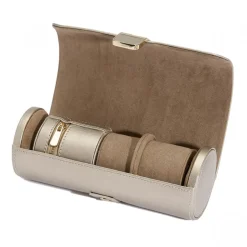 Josephs Jewelers Watch Storage>WOLF – Pewter Palermo Dbl Watch Roll w/ Jewelry Pouch